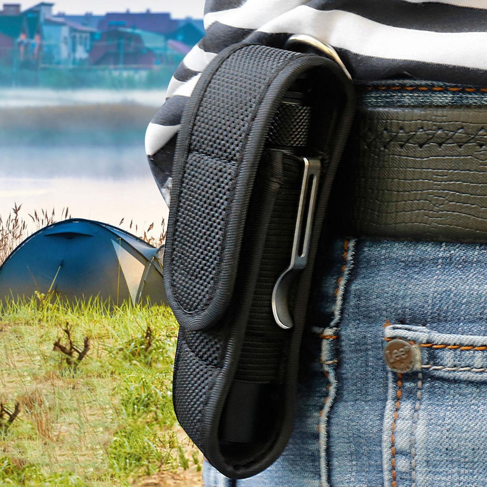Saddle Bag Leather - LED Flashlight Protective Case Outdoor Waist