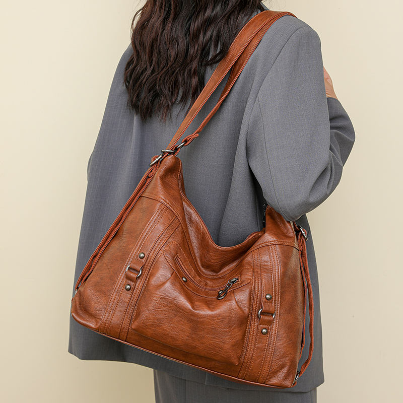 Women'S Work Bags Designer - Ladies' Synthetic Leather Shoulder Bag, Chic