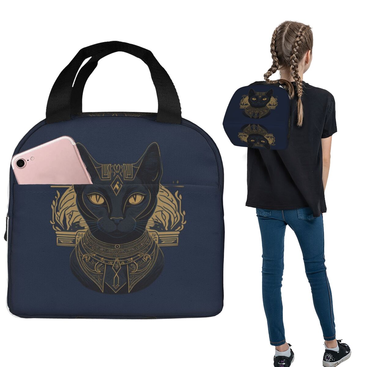 Egypt Black Cute Funny Cat Vin - Women Bags Egypt ulasan dan harga