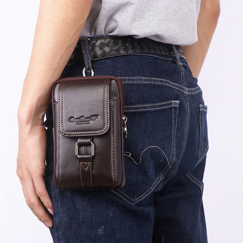 Men Cell/Mobile Phone Case Wai - Saddle Bag Leather ulasan dan harga