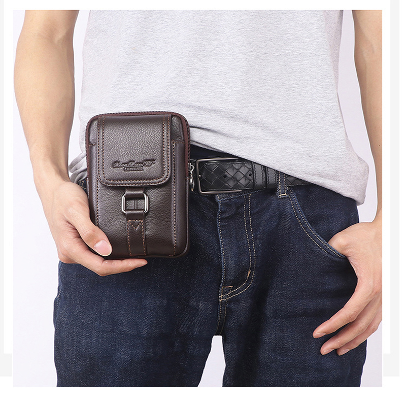 Men Cell/Mobile Phone Case Wai - Saddle Bag Leather ulasan dan harga