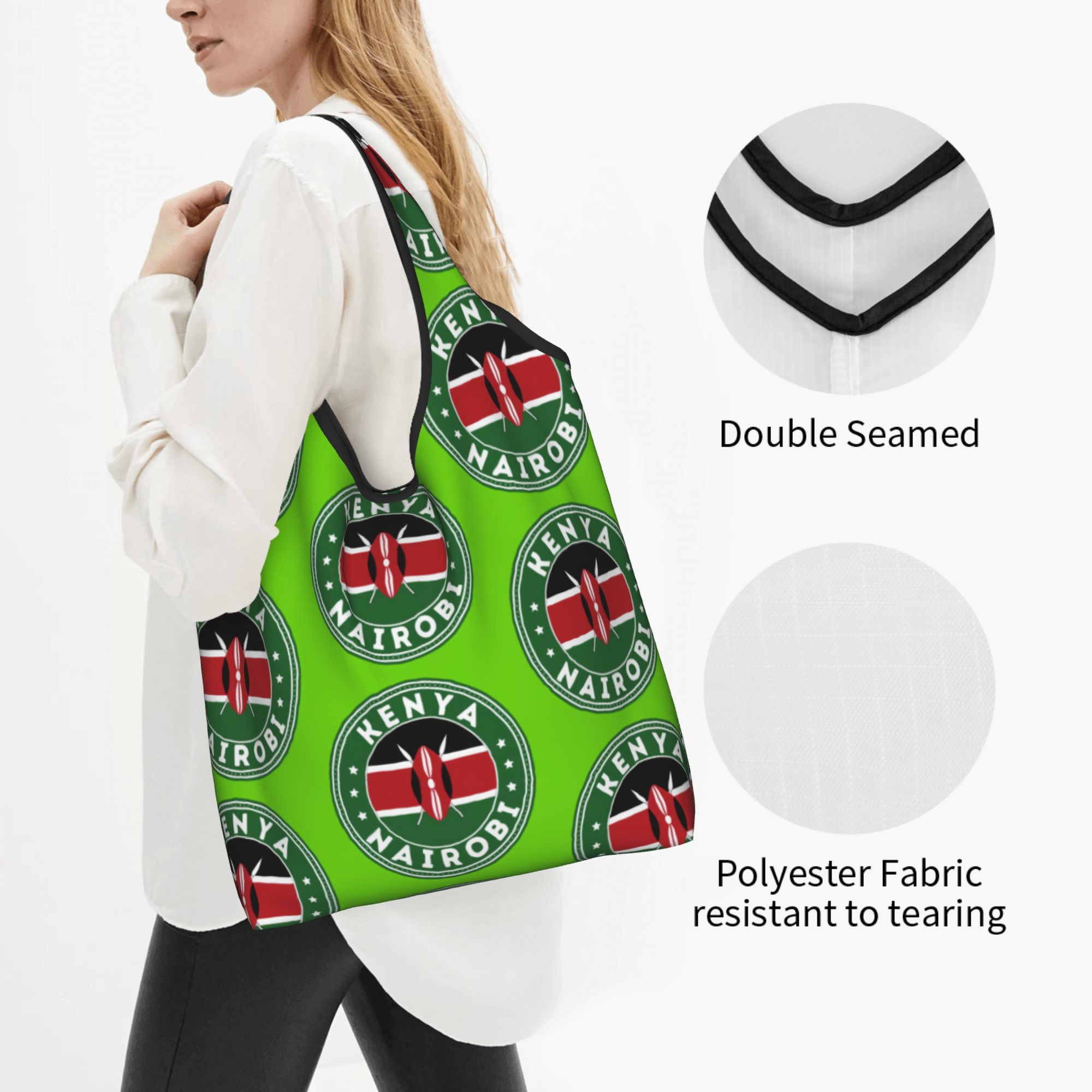 Reusable Kenya Nairobi Flag  S - Women Bags Kenya ulasan dan harga