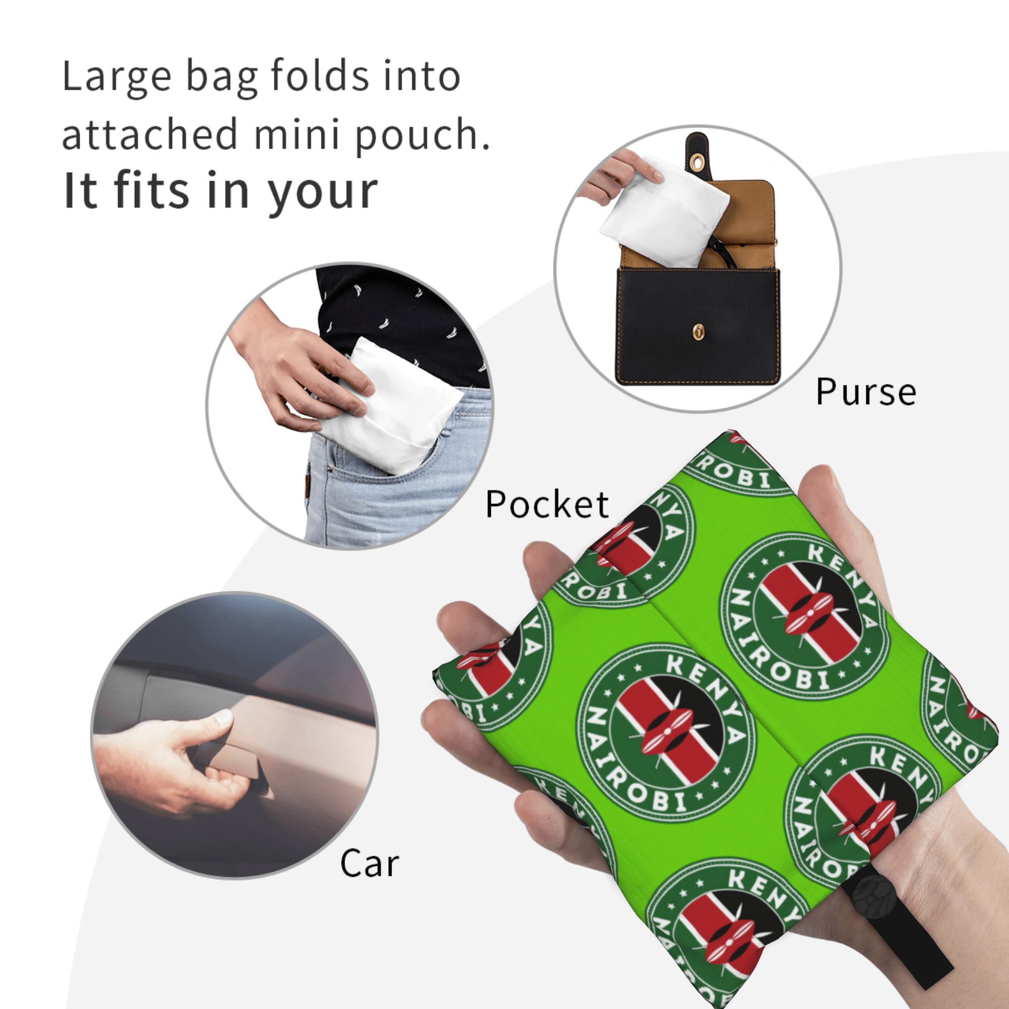Reusable Kenya Nairobi Flag  S - Women Bags Kenya ulasan dan harga