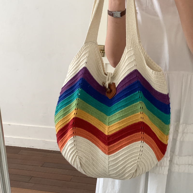 2026 Summer Travel Market rain - Crochet Market Bag ulasan dan harga