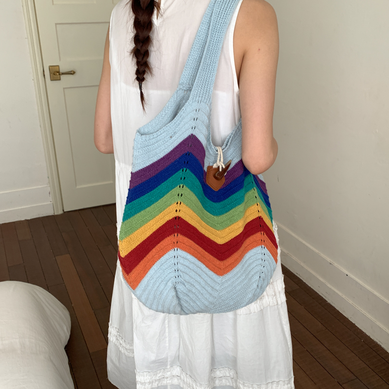 2026 Summer Travel Market rain - Crochet Market Bag ulasan dan harga