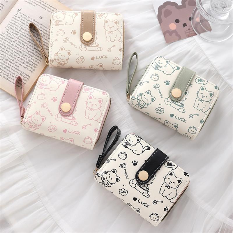 Cute Cat PU Leather Coin Purse - Women Bags Flipkart ulasan dan harga