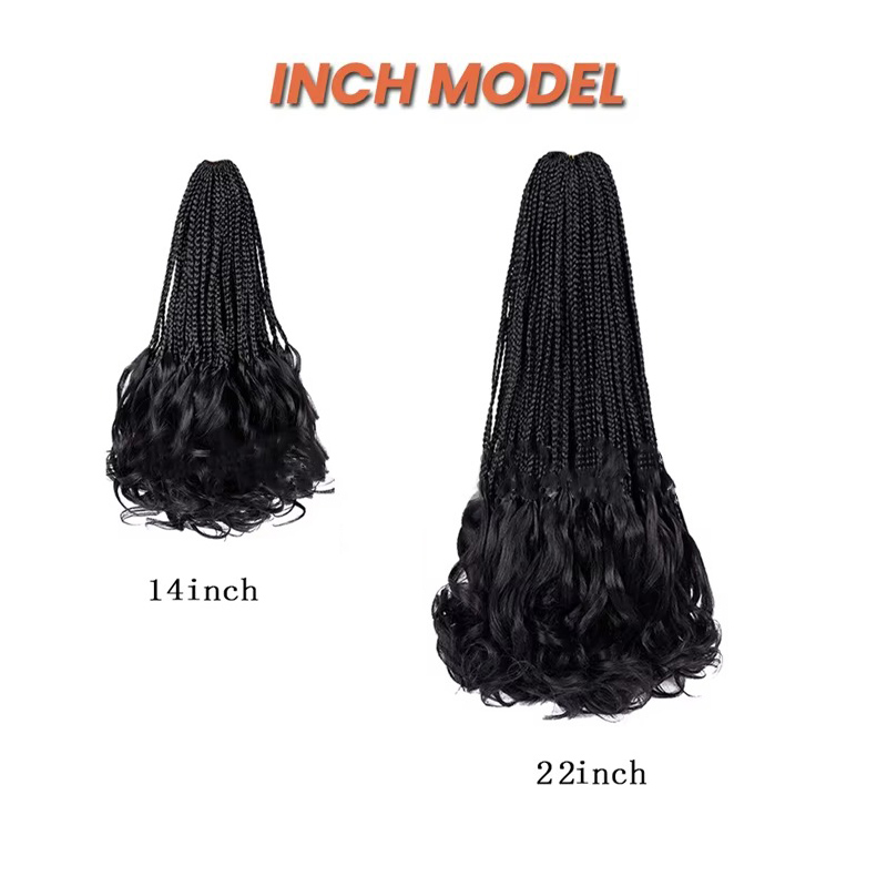 French Curl Crochet Braids 14  - Women Bags Pack ulasan dan harga