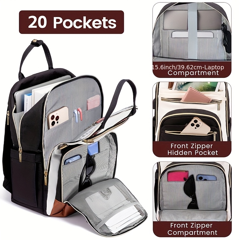Women Two Tone Laptop Backpack - Women Bags Casual ulasan dan harga