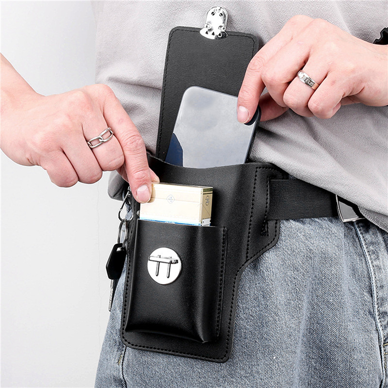 Phone Belt Bag For Men Bags Ce - Saddle Bag Leather ulasan dan harga