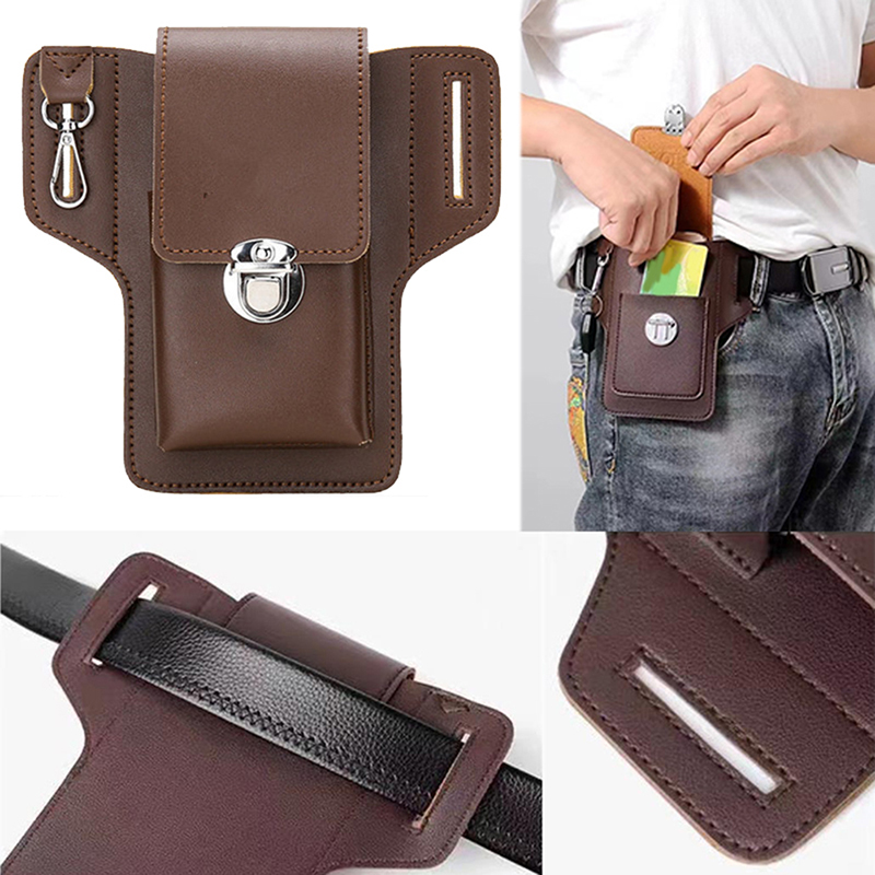 Fashion Men Multi-function PU  - Saddle Bag Leather ulasan dan harga
