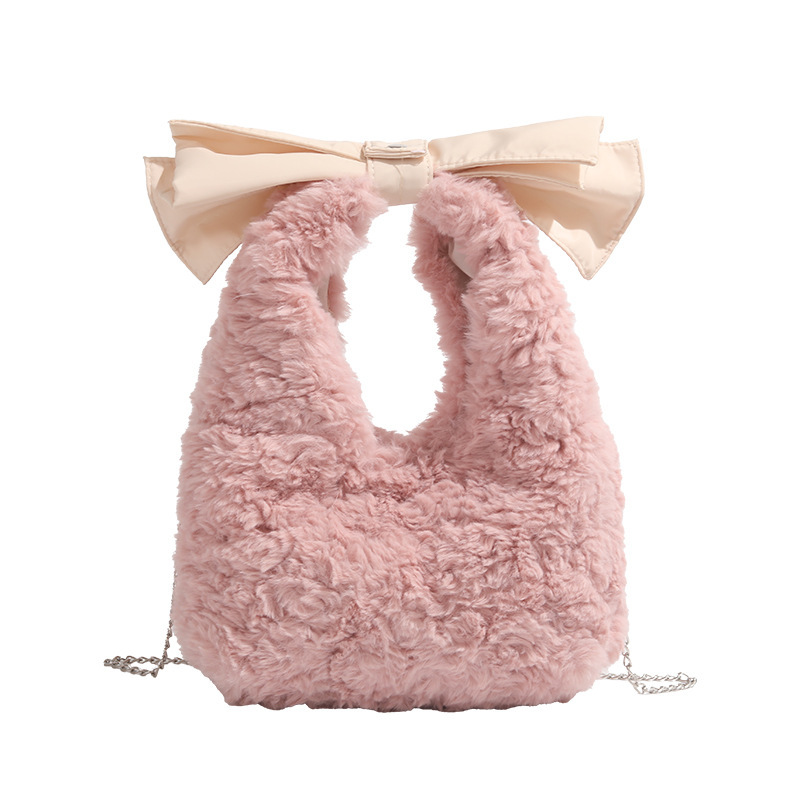 Plush Bow Handbag 2026 Autumn  - Women Bags Wholesale ulasan dan harga