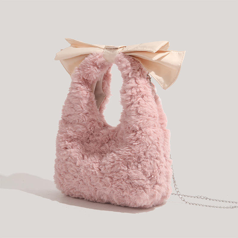 Plush Bow Handbag 2026 Autumn  - Women Bags Wholesale ulasan dan harga