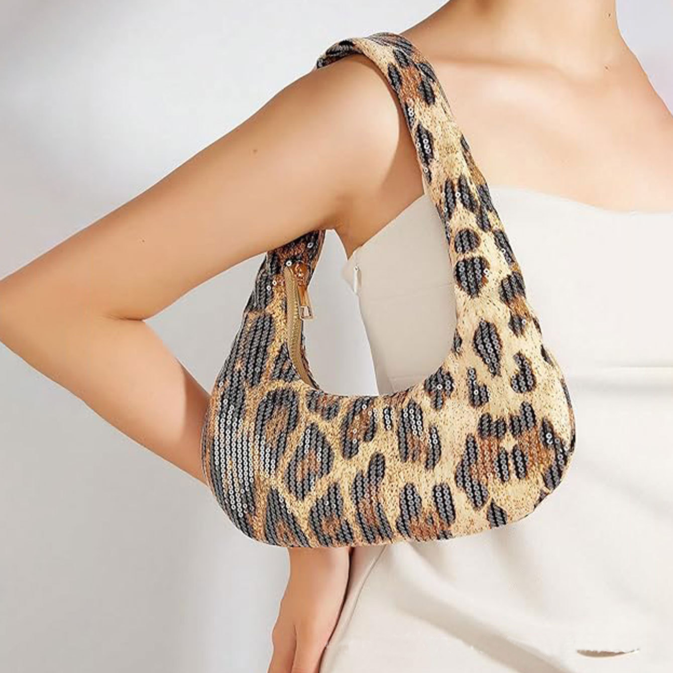 Sequin Leopard Print Evening C - Evening Bag Beaded ulasan dan harga