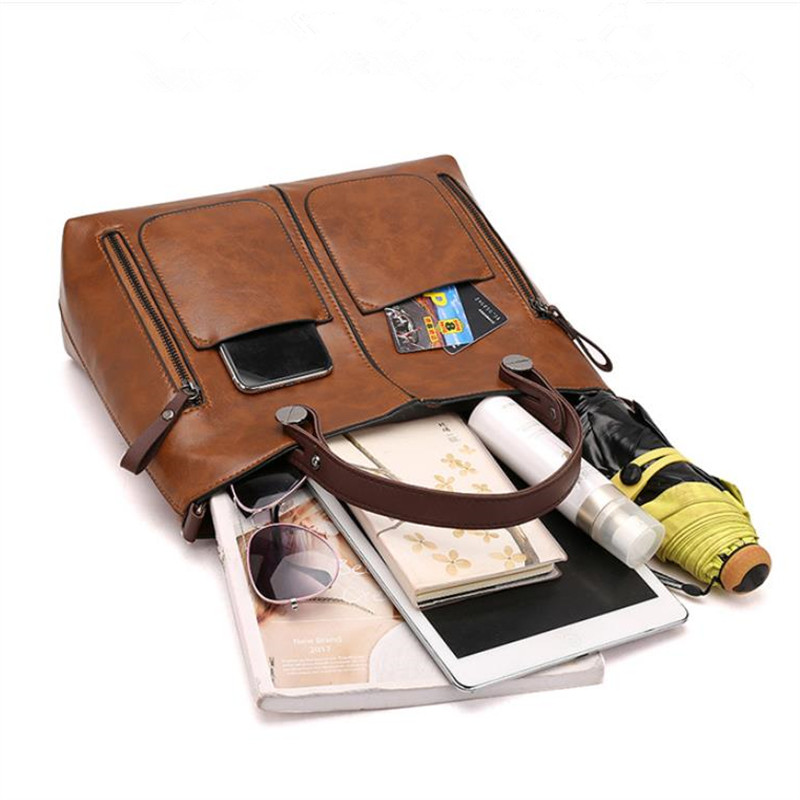 Retro Leather Handbag Shoulder - Women Bags Medium Size ulasan dan harga