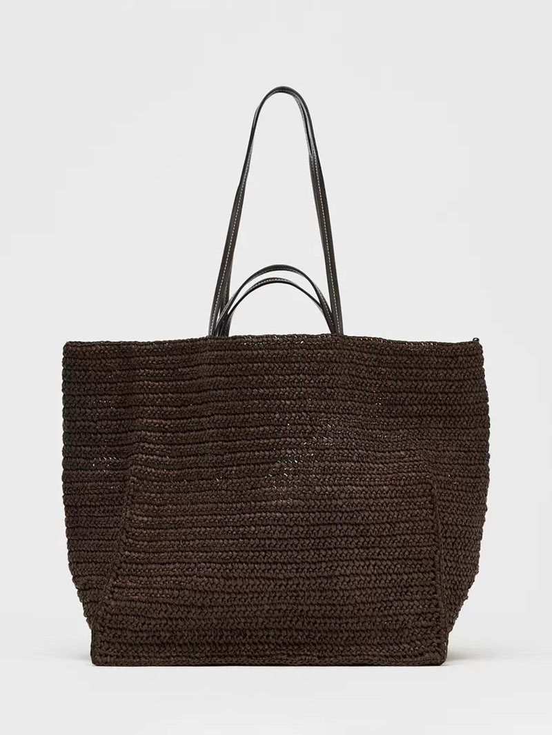 Women Shouder Bohemian Straw U - Crochet Market Bag ulasan dan harga