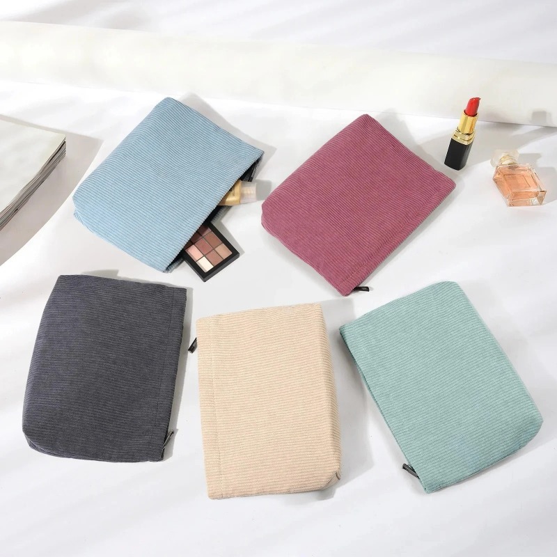 Corduroy Travel Cosmetic Bag P - Women Bags Medium Size ulasan dan harga