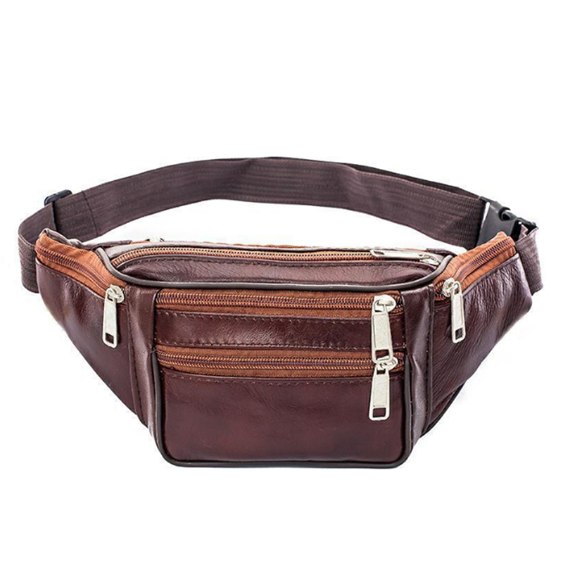 PU Leather Waist Bag Men Waist - Saddle Bag Leather ulasan dan harga