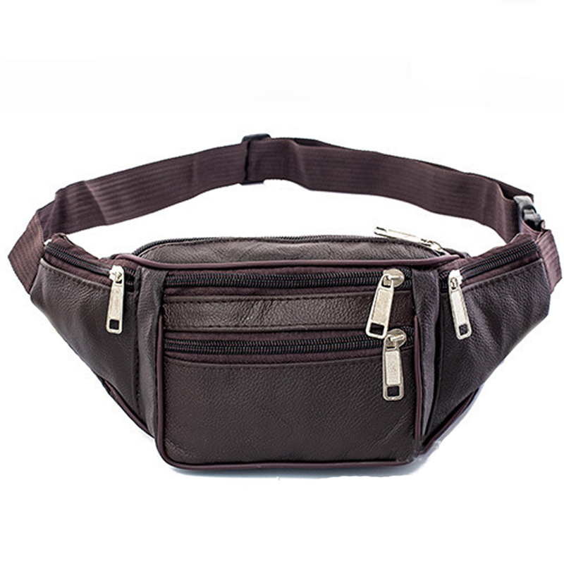 PU Leather Waist Bag Men Waist - Saddle Bag Leather ulasan dan harga