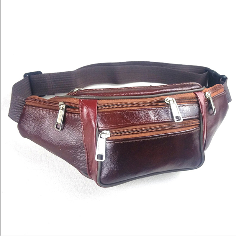 PU Leather Waist Bag Men Waist - Saddle Bag Leather ulasan dan harga