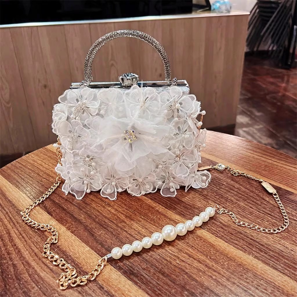 Fashion Appliques Floral Women - Evening Bag Beaded ulasan dan harga
