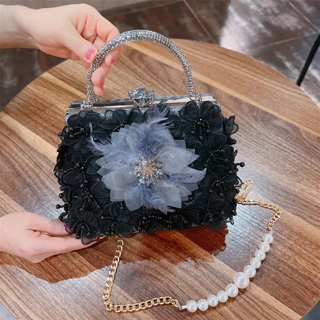 Fashion Appliques Floral Women - Evening Bag Beaded ulasan dan harga